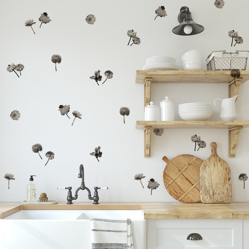 Decorative Wall Stickers - Sepia Peonies