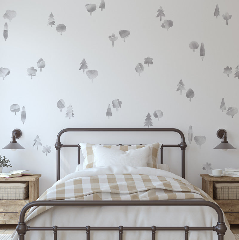 Decorative Wall Stickers - Grey Conifers