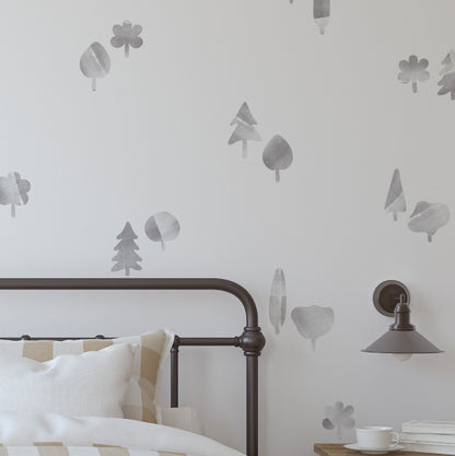 Decorative Wall Stickers - Grey Conifers