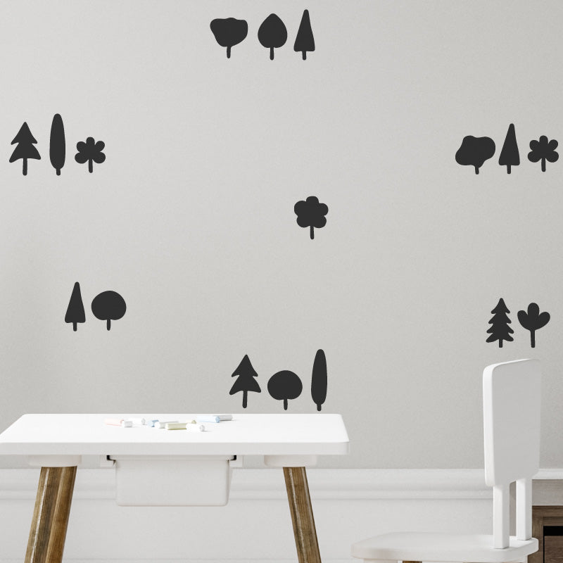 Decorative Wall Stickers - Black Conifers