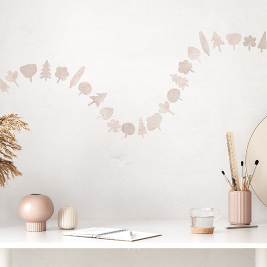 Decorative Wall Stickers - Pink Conifers