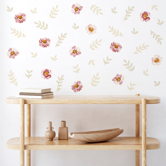 Stickers Decorativos Para Muros - Flor Rosada | Murami
