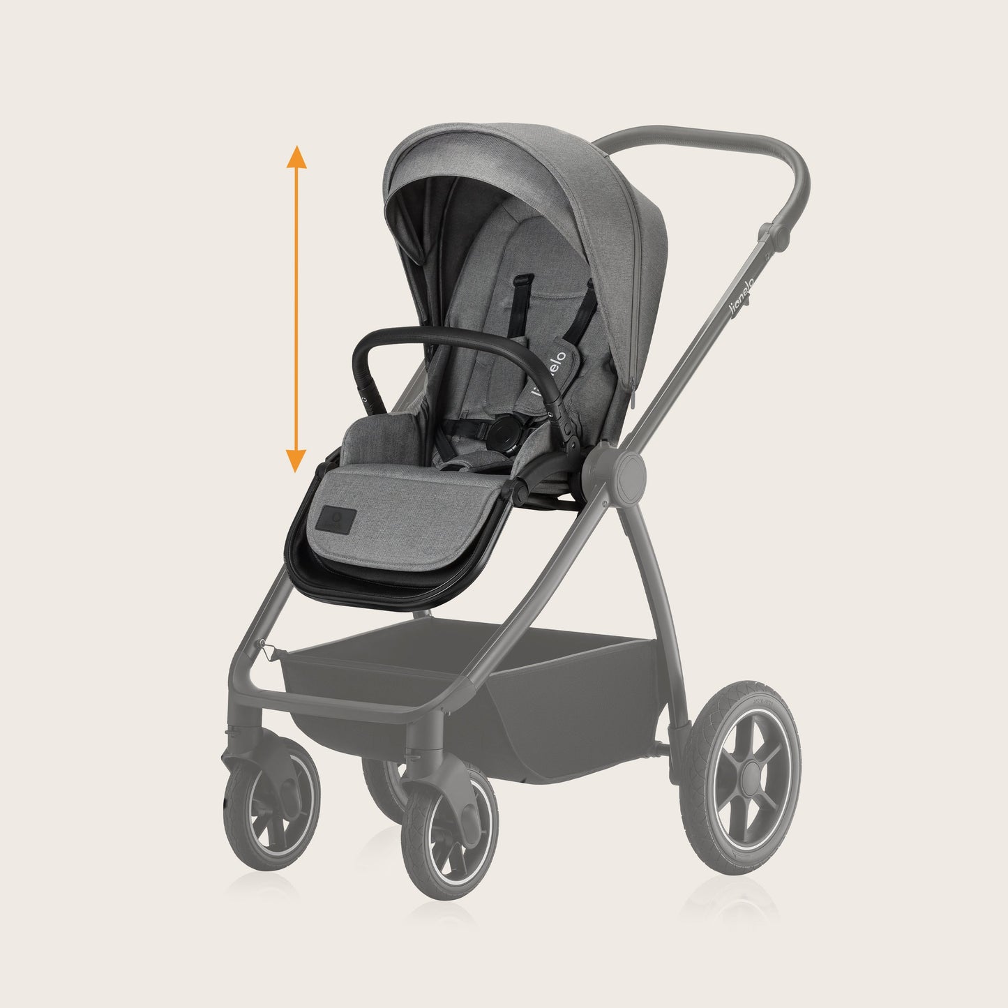 Coche Travel System 3 en 1 Meril - Grey Stone | Lionelo