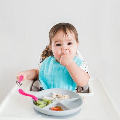 Pack 5 Baberos Muselina Algodón Orgánico - Azul | Green Sprouts