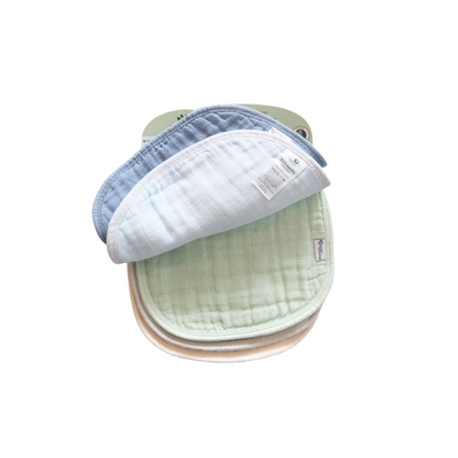 Pack 5 Baberos Muselina Algodón Orgánico - Arándano | Green Sprouts