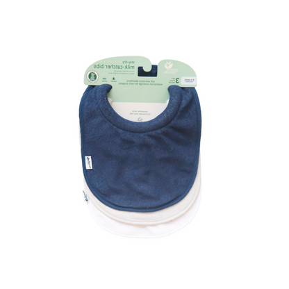 Pack 3 Baberos Impermeables Con Cuello - Azul | Green Sprouts