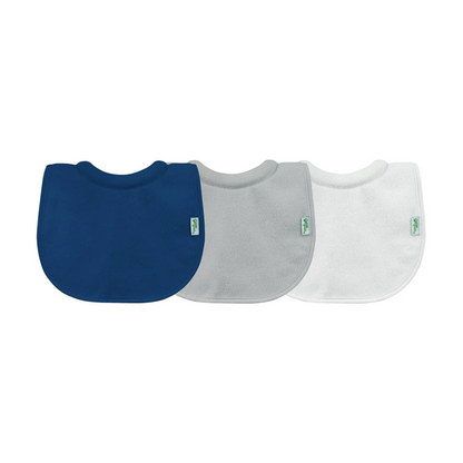 Pack 3 Baberos Impermeables Con Cuello - Azul | Green Sprouts