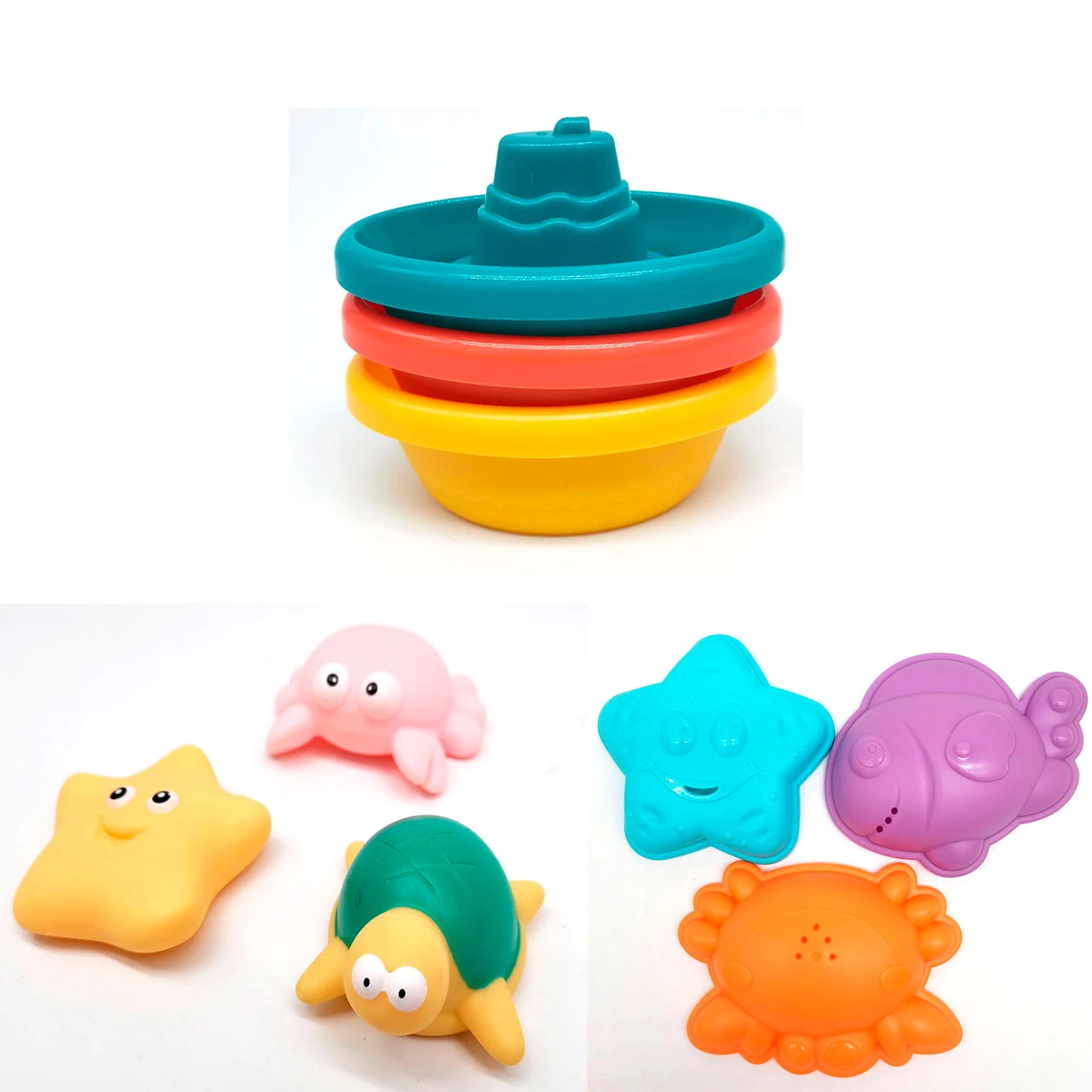 Juego de Agua Para Baño - Pesca Estrella - 10 Piezas | Huanger