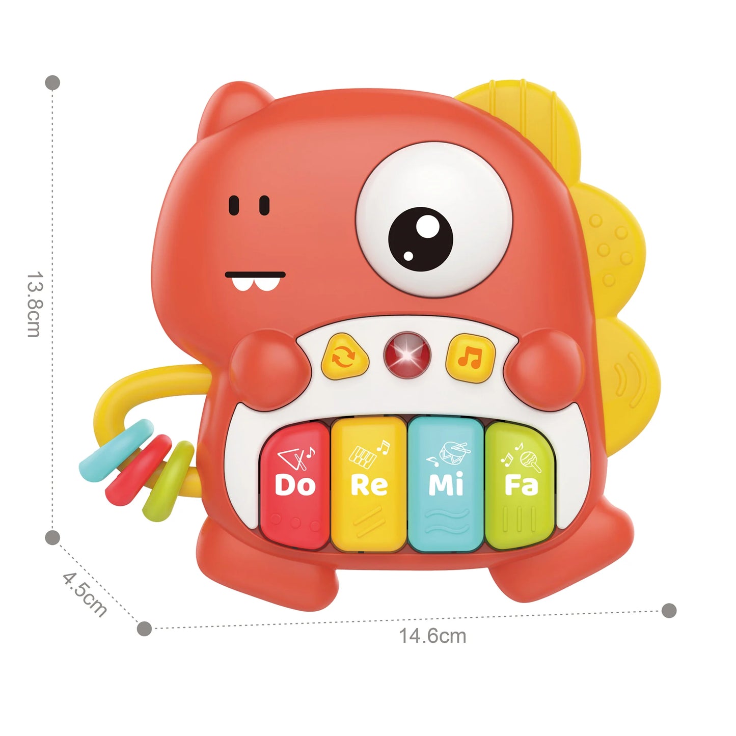 Piano Musical Dinosaurio - Rojo | Huanger