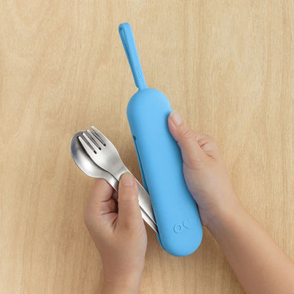 OmieBox UP Pod & Utensil - Set Porta Utensilios con Cubiertos para OmieBox UP® - Azure | Omie