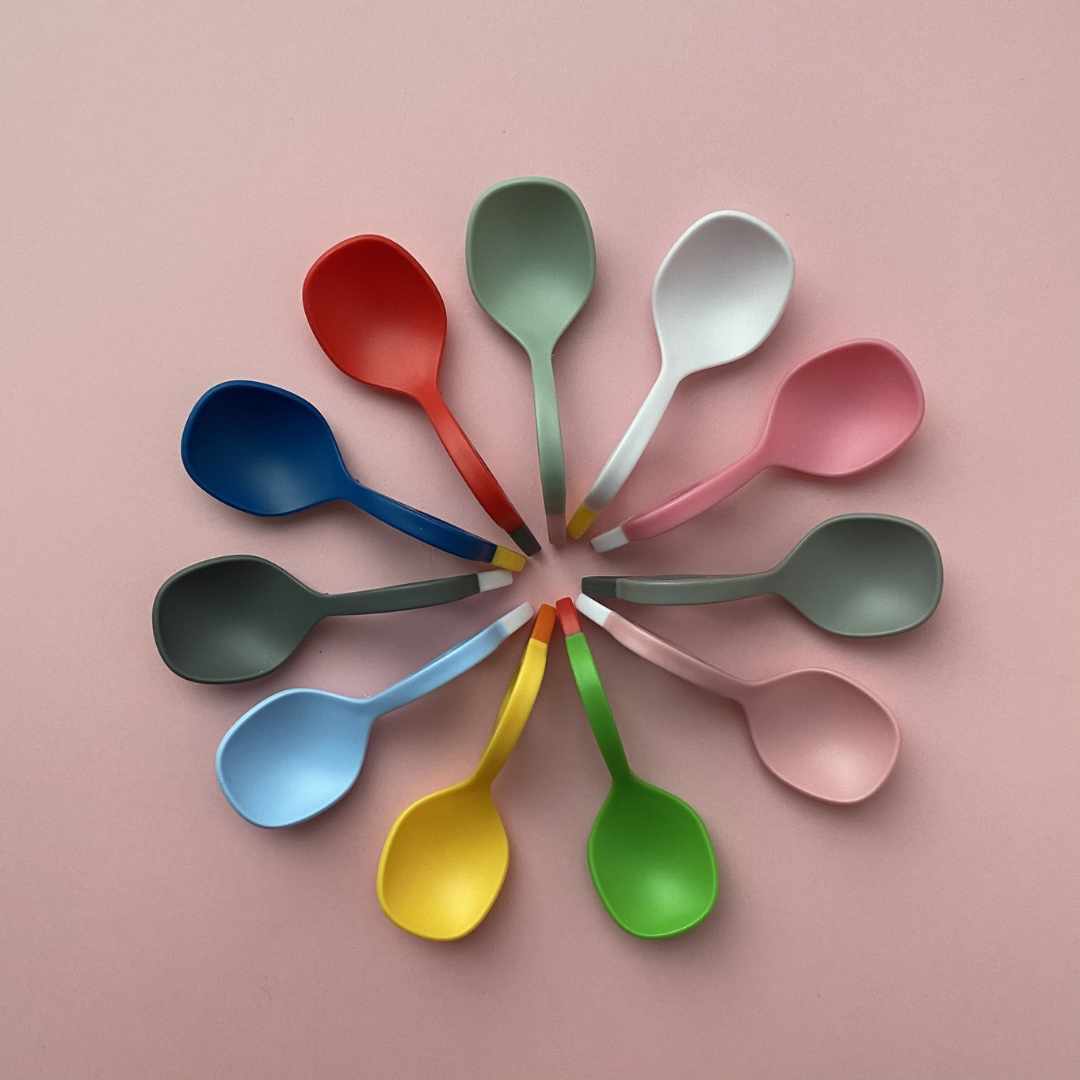 Set 2 Cucharas Bebé - Blanco/Amarillo | I Can
