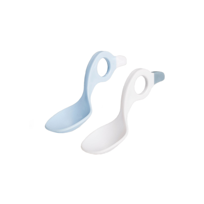 Set 2 Cucharas Bebé - Celeste/Blanco | I Can