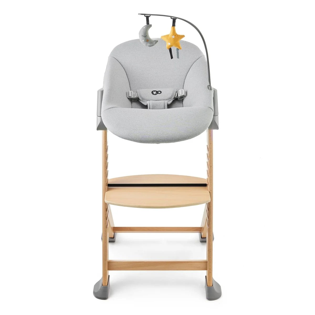 Pack Recién Nacidos: Silla de Comer Evolutiva 4 en 1 Enock + Mecedora Calmee - Wooden Natural | Kinderkraft