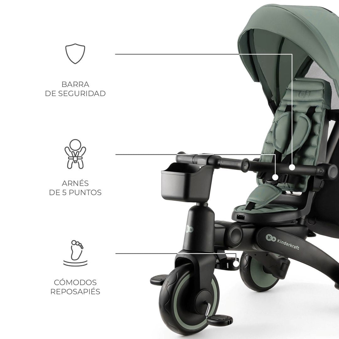 Triciclo Multifuncional Jazz 6 en 1 - Green | Kinderkraft