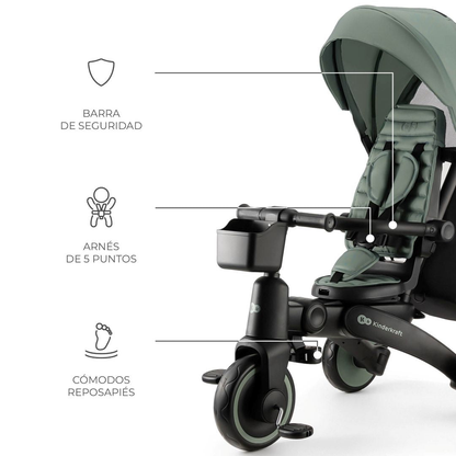Triciclo Multifuncional Jazz 6 en 1 - Green | Kinderkraft