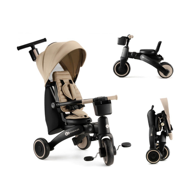 [OUT- AB] Triciclo Multifuncional Jazz 6 en 1 - Beige | Kinderkraft