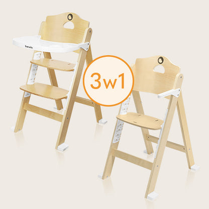 Silla de Comer Evolutiva Floris - White Natural | Lionelo