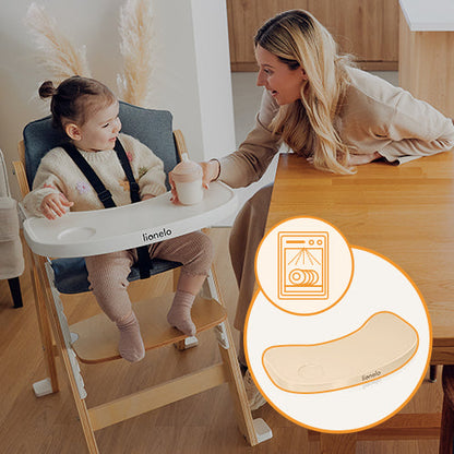 Silla de Comer Evolutiva Floris - White Natural | Lionelo