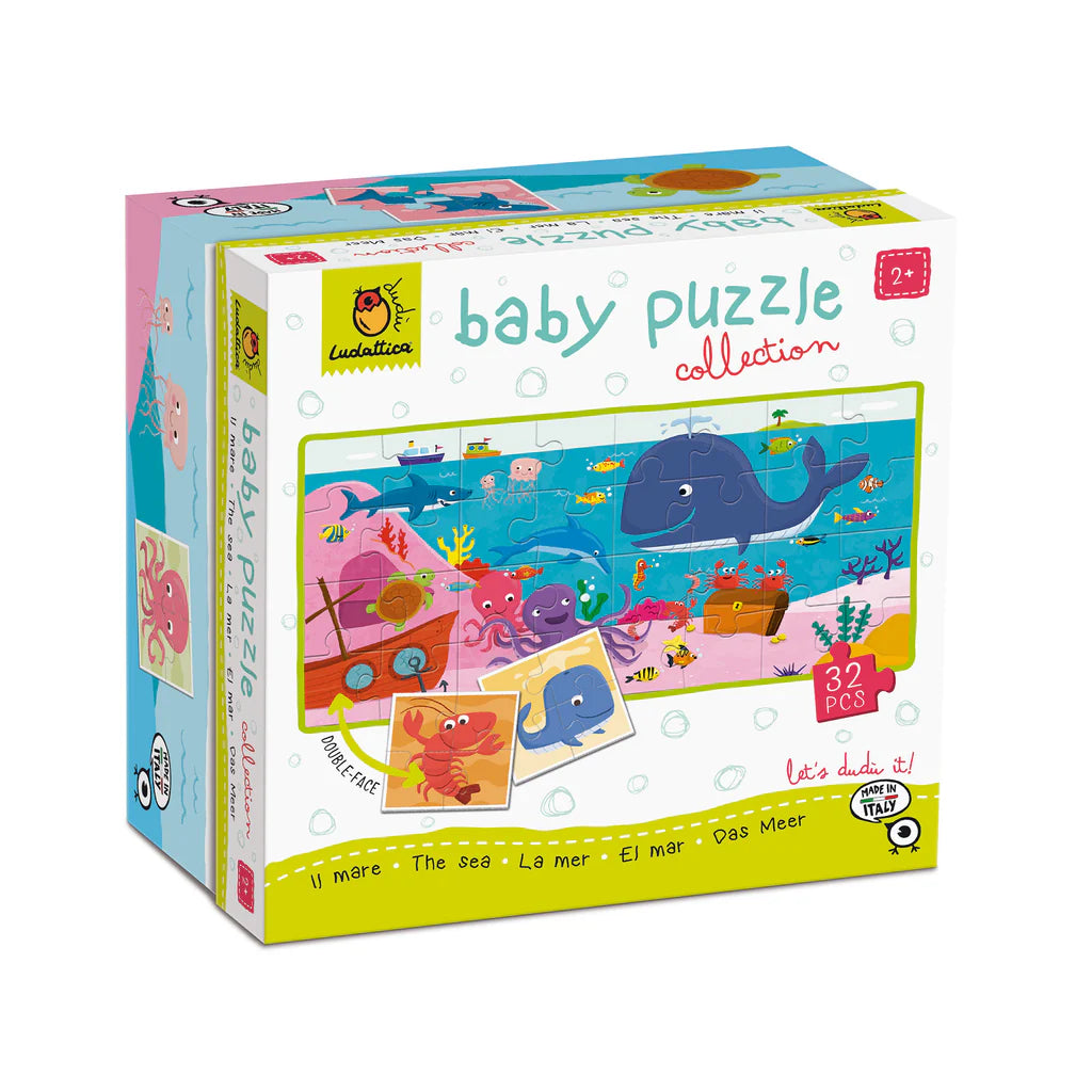 Double-sided puzzle for babies and children - The Sea 