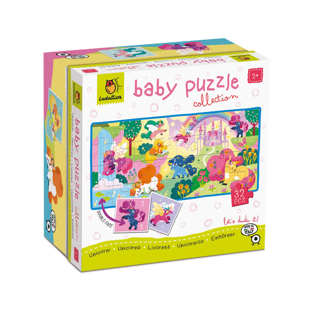 Puzzle de Doble Cara para Bebés y Niños - Unicornios