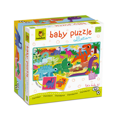 Double-sided puzzle for babies and children - Dinosaurs 