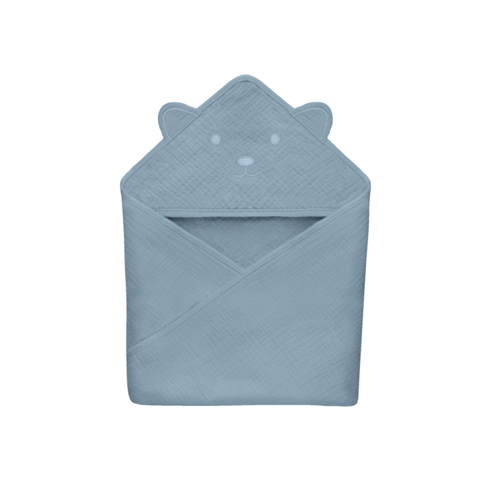 Toalla de Baño con Capucha Muselina - Grey Sky | Lionelo
