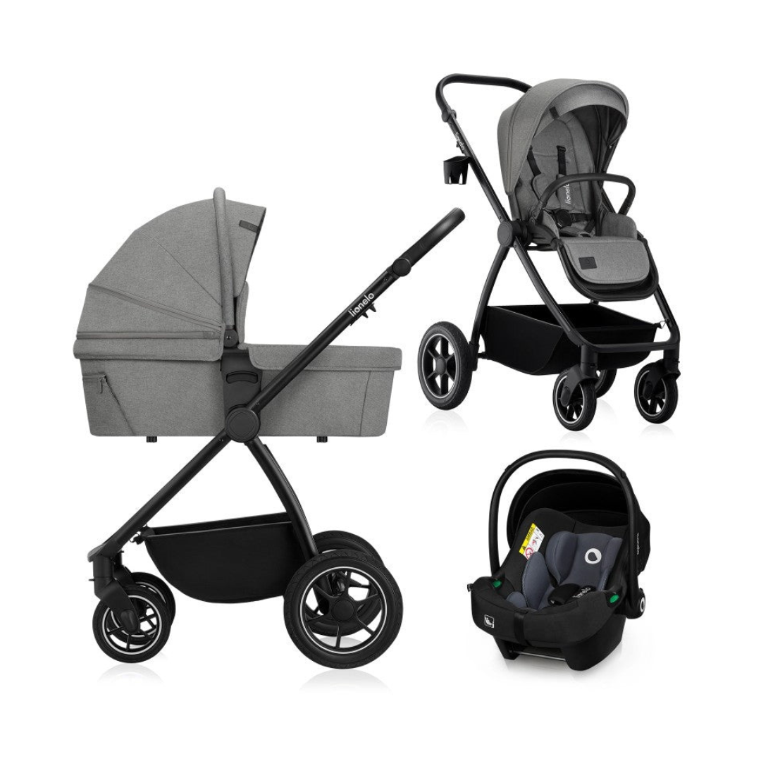 Coche Travel System 3 en 1 Meril - Grey Stone | Lionelo