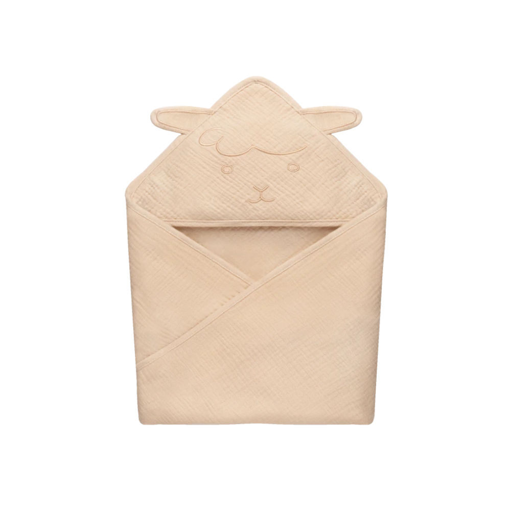 Toalla de Baño con Capucha Muselina - Beige Sand | Lionelo