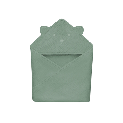 Toalla de Baño con Capucha Muselina - Green Forest | Lionelo