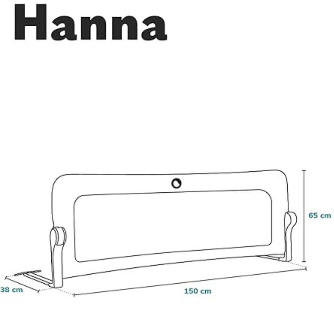 Baranda para Cama Hannah - Grey Melange | Lionelo