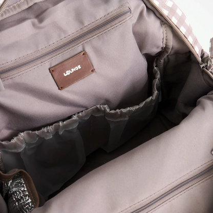 Mochila Maternal Print - Vichy Café | Lounge