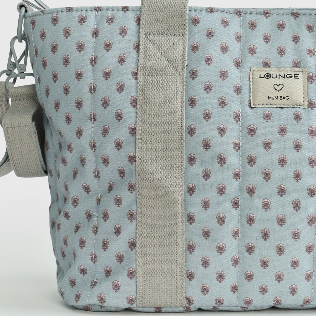 Bolso Organizador Coche - Celeste con Flores | Lounge
