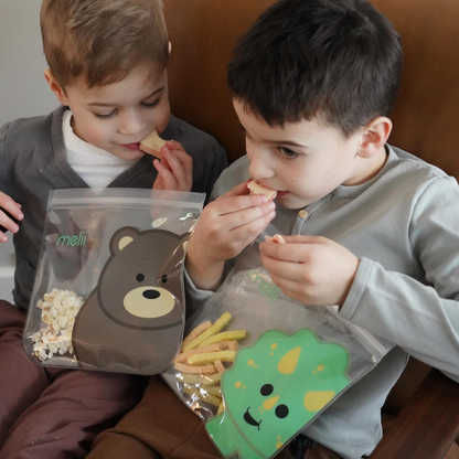 Reusable Snack Bags - 4 Pack - Bear and Panda