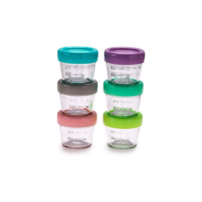 Pack of 6 glass containers 118 ml 