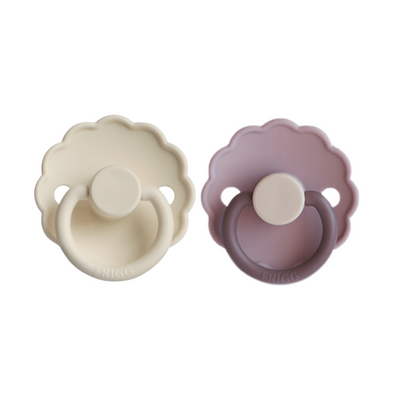 Pack de 2 Chupetes de Latex - Daisy - Cream / Lavender Haze