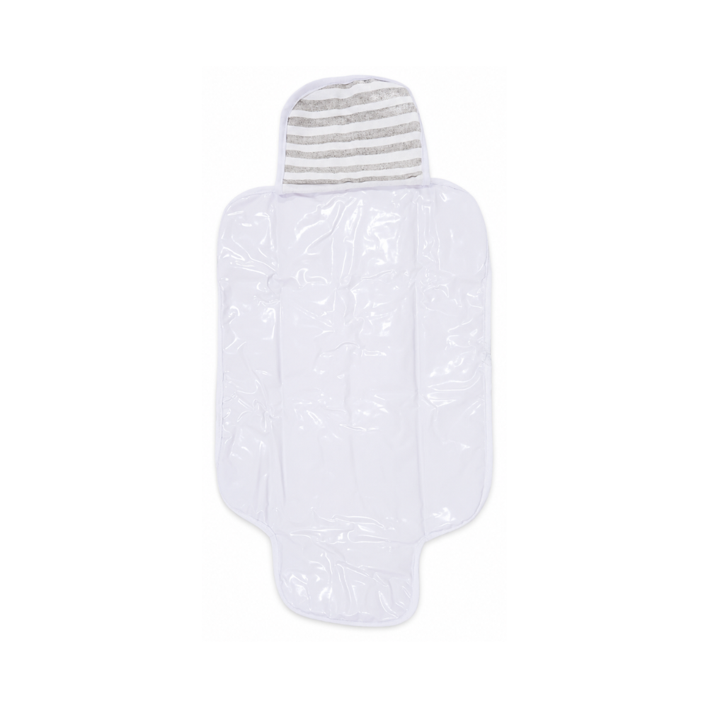Mudador Portátil - Lino Rayas Gris | Bee-Bee