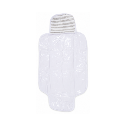 Mudador Portátil - Lino Rayas Gris | Bee-Bee