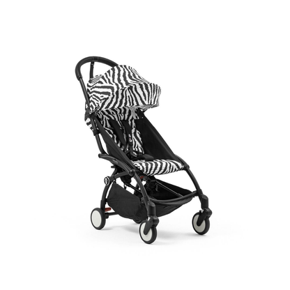 Coche Completo Stokke® YOYO³ – Chasis Negro + Asiento 6+ - Cebra | YOYO by Stokke