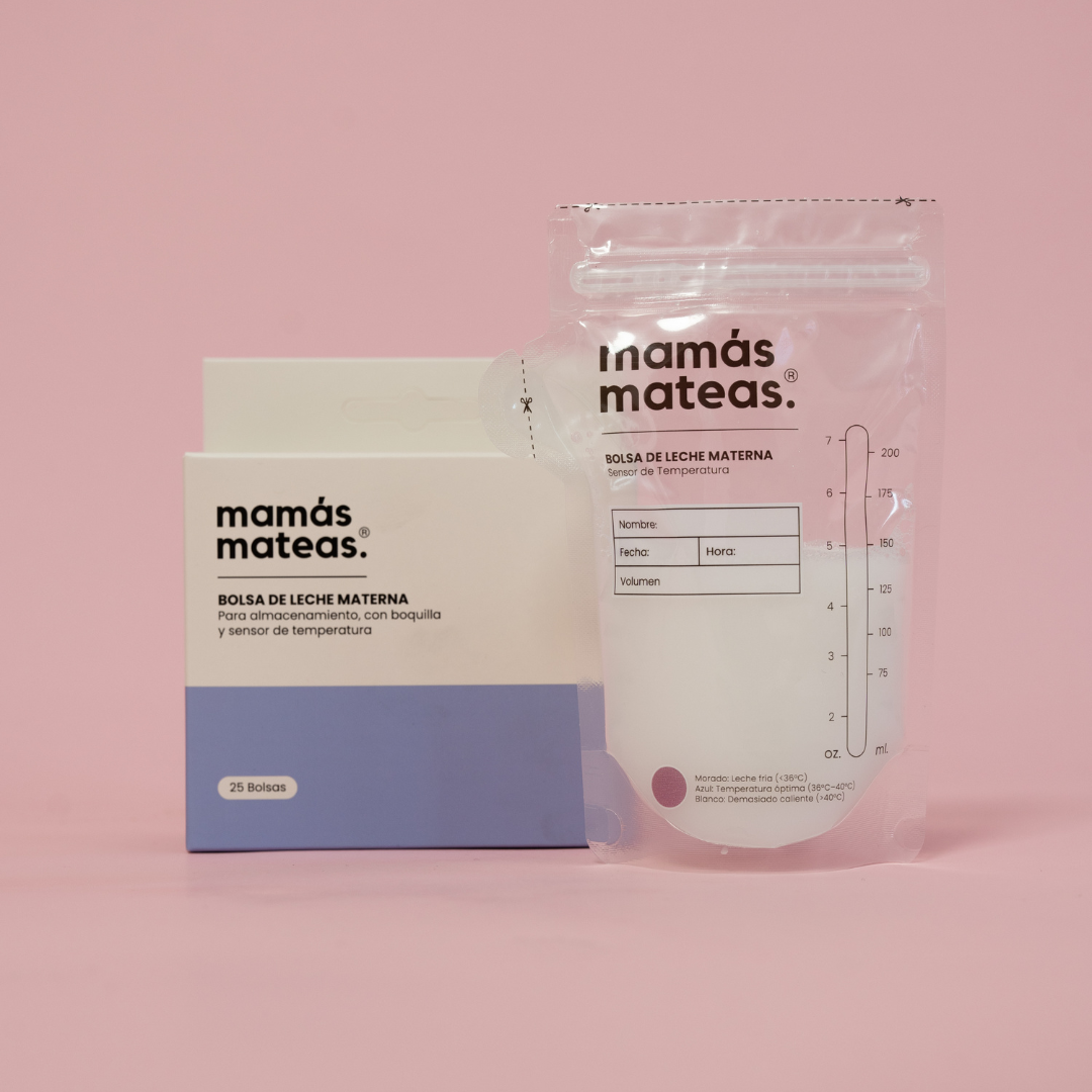 Bolsas para Almacenar Leche Materna con Boquilla y Sensor de Temperatura - 25 unidades | Mamás Mateas