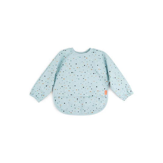 Babero Grande con Mangas y Bolsillo Happy Dots - Azul