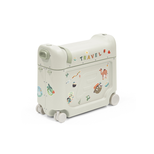 Maleta Infantil y Cama de Viaje JetKids™ BedBox™ - Verde Marino | Stokke
