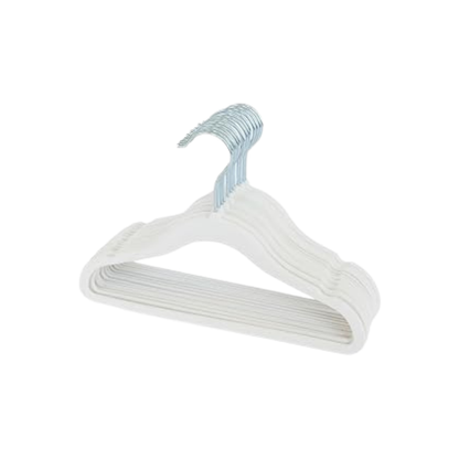 Set de Separadores + Set de 15 Colgadores de Terciopelo Antideslizantes para Ropa de Bebés y Niños - Crema | 3 Sprouts (Copia)