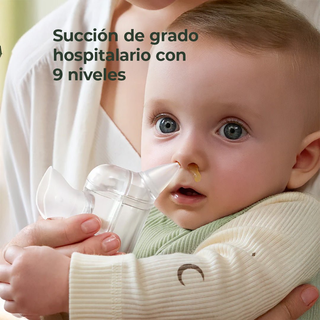 Aspirador Nasal Eléctrico 2 en 1 de Grado Hospitalario BreezyClear Pro | MomCozy