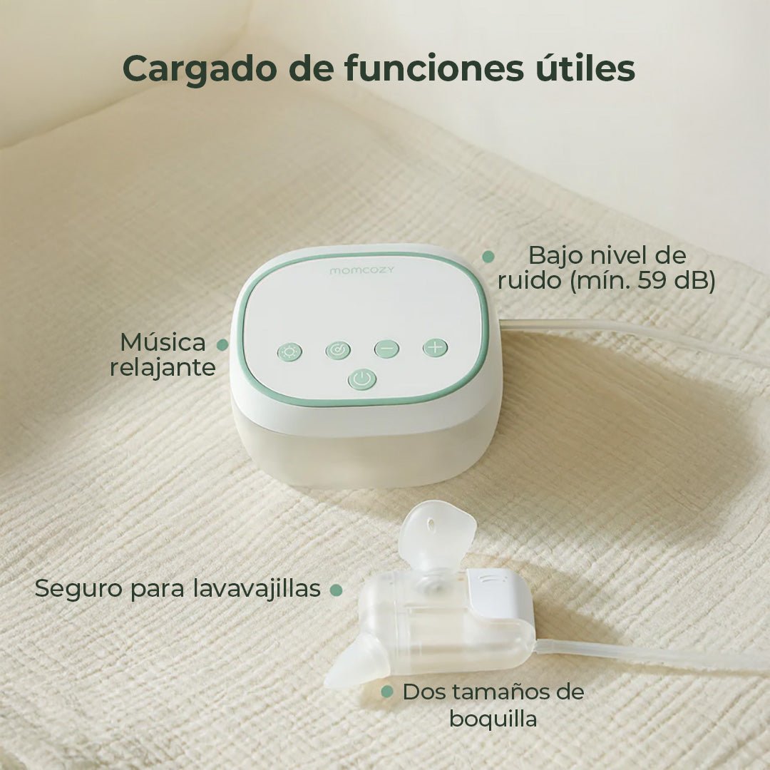 Aspirador Nasal Eléctrico 2 en 1 de Grado Hospitalario BreezyClear Pro | MomCozy