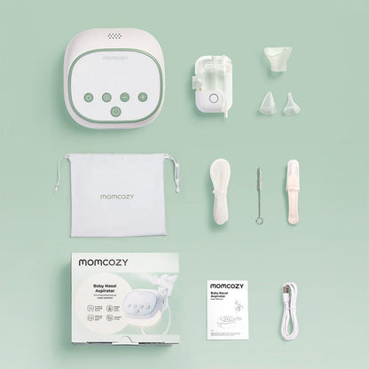 Aspirador Nasal Eléctrico 2 en 1 de Grado Hospitalario BreezyClear Pro | MomCozy