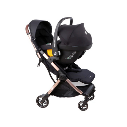 Travel System Coche Eva 3 + Silla Cabriofix - Black Champagne | Maxi Cosi