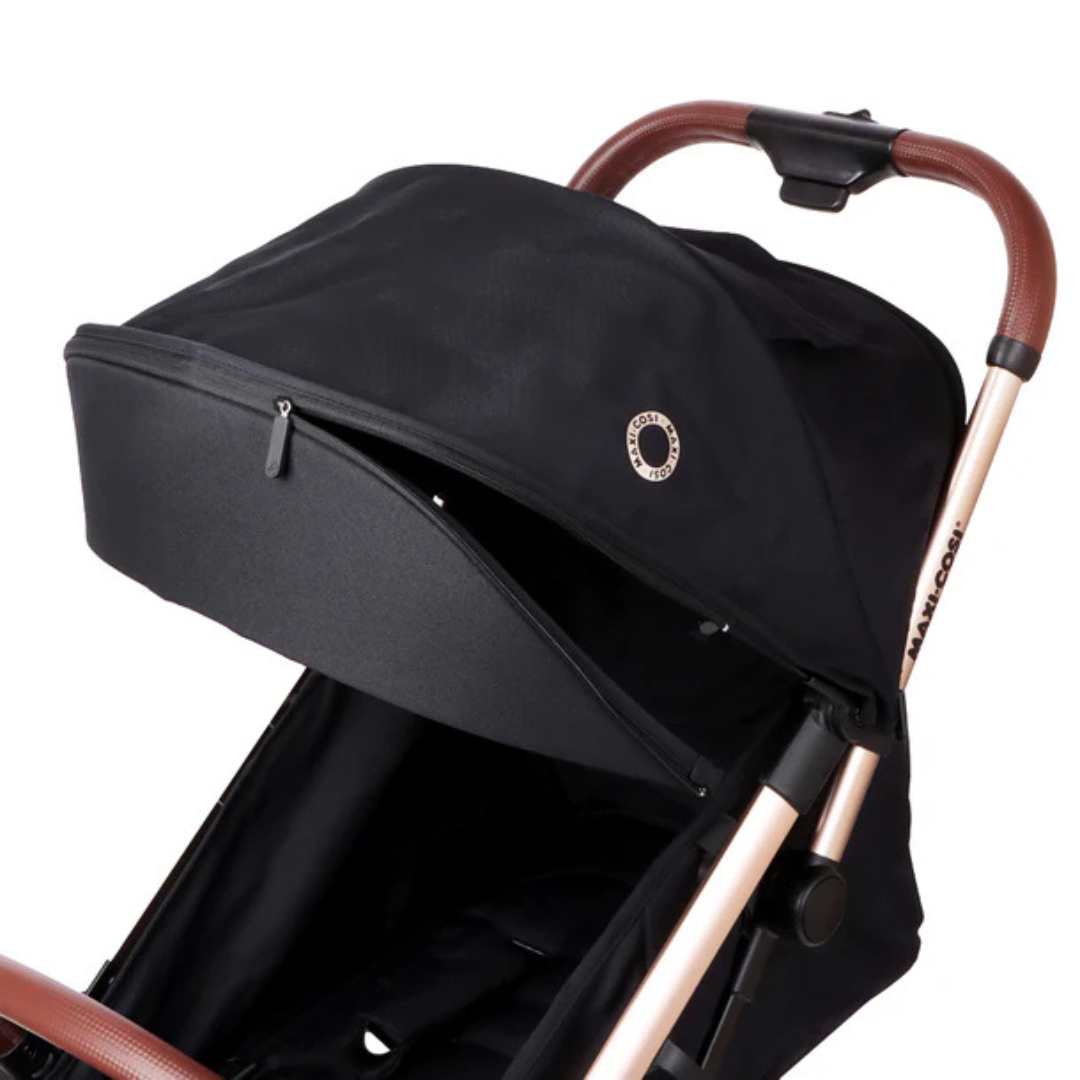 Travel System Coche Eva 3 + Silla Cabriofix - Black Champagne | Maxi Cosi