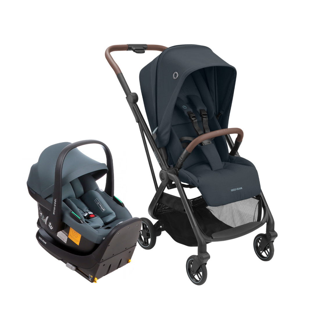 Travel System Coche Leona 2 + Silla Cabriofix - Essential Graphite | Maxi Cosi