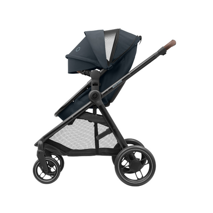 Travel System Coche Zelia 3 + Silla Nido Pebble 360 + Base FamilyFix - Essential Grey | Maxi Cosi