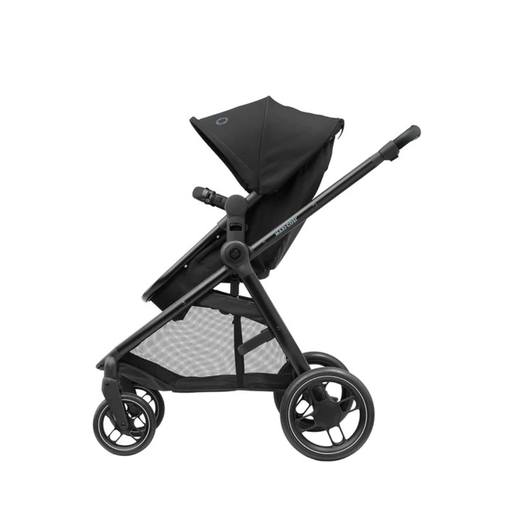 Travel System Coche Zelia 3 + Silla Nido Pebble 360 + Base FamilyFix 360 - Essential Black | Maxi Cosi